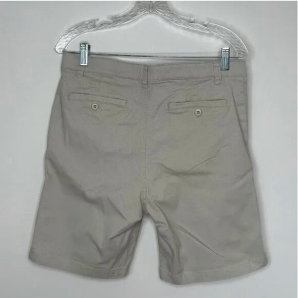 Onia Men's Stretch Chino Shorts Khaki Flat Front Pockets (Stone) Size 32 - Picture 3 of 5